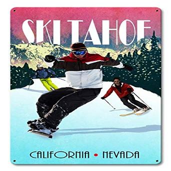 12 X 18 Satin Metal Sign - Ski Tahoe