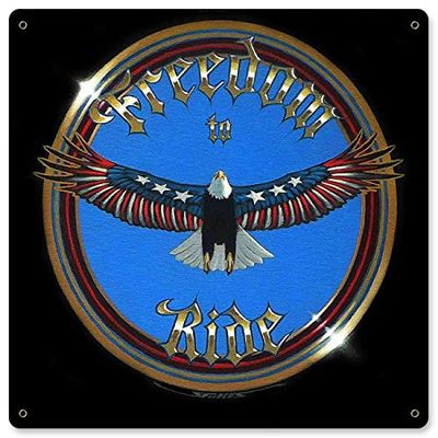 12 X 12 Satin Metal Sign Freedom To Ride