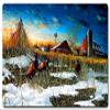 24 X 16 Satin Metal Sign - Harvest Rooster view 1