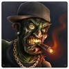 12 X 12 Satin Metal Sign - Hip Hop Zombie view 1