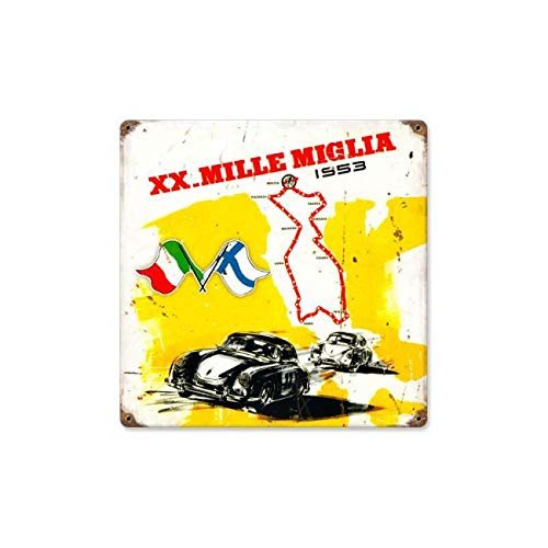 12 X 12 Vintage Metal Sign - Mille Miglia