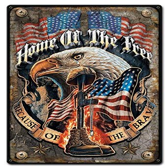 12 X 18 - Metal Sign - Home Of The Free