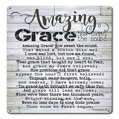 12 X 15 Satin Metal Sign - Amazing Grace