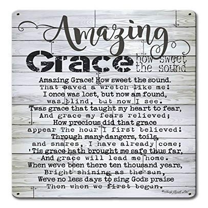 12 X 15 Satin Metal Sign - Amazing Grace