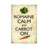12 X 18 - Satin Metal Sign - Romaine Calm/W Wood Frame/W Wood Frame view 1