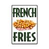 12 X 18 Metal Sign - French Fries/W Wood Frame/W Wood Frame view 1