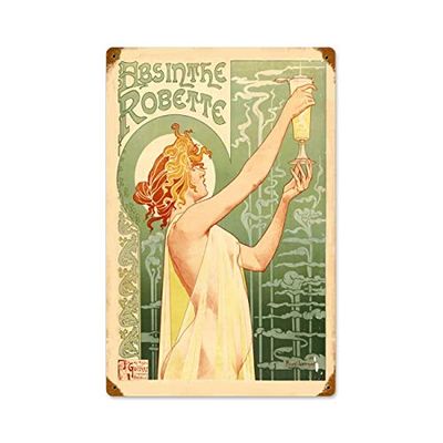 12 X 18 Vintage Metal Sign - Absinthe Robette