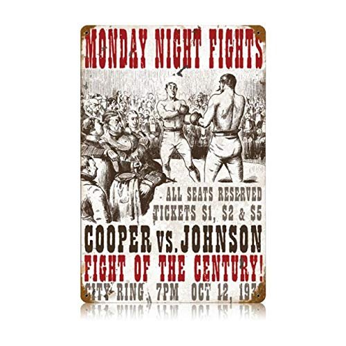 12 X 18 Vintage Metal Sign - Boxing