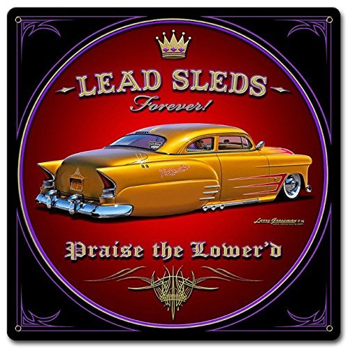 12 X 12 Satin Round Metal Sign - Lead Sleds Forever Satin