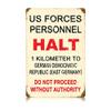 12 X 18 Vintage Metal Sign - Us Forces Halt view 1