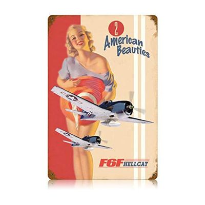 12 X 18 Vintage Metal Sign - F6F Hellcat