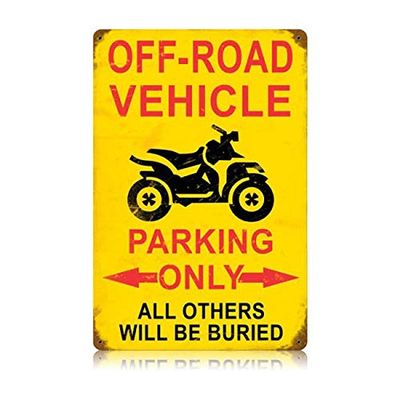 12 X 18 Vintage Metal Sign - Off Road Parking Vintage