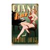 12 X 18 Vintage Metal Sign - Piano Bar view 1