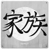 12 X 12 Satin Metal - Sign Family Kanji view 1