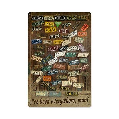 12 X 18 Satin Metal Sign - License Plates