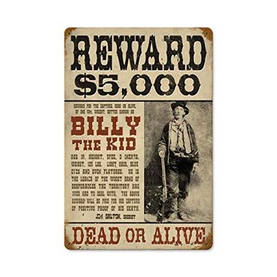 12 X 18 Vintage Metal Sign - Billy The Kid
