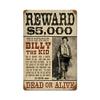 12 X 18 Vintage Metal Sign - Billy The Kid view 1