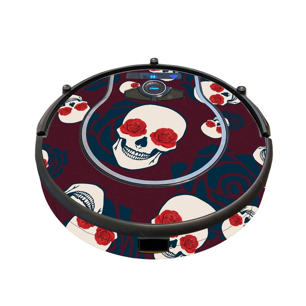 MightySkins Skin Compatible with Shark Ion Robot 750 Vacuum Minimal Coverage - Skulls N Roses | Protective, Durable, and Unique Vinyl wrap Cover | Easy to Apply, Remove | Made in The USA