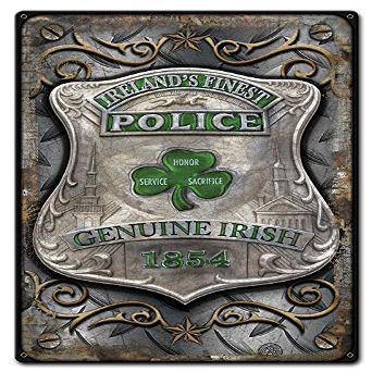 12 X 18 - Metal Sign - Ireland Police