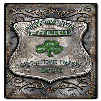 12 X 18 - Metal Sign - Ireland Police