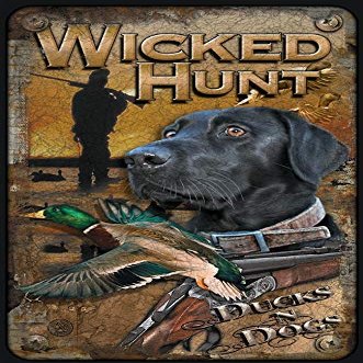 12 X 18 - Metal Sign - Ducks And Dogs