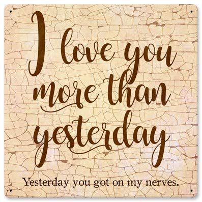 12 X 12 Satin Metal Sign - Love You More