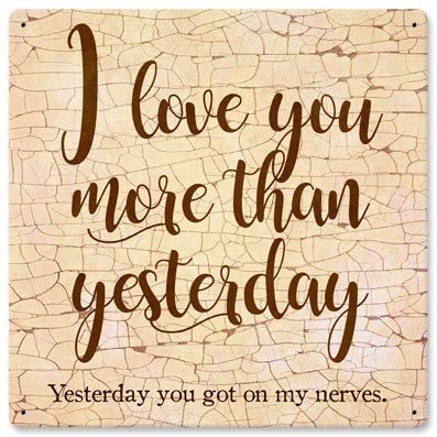 12 X 12 Satin Metal Sign - Love You More