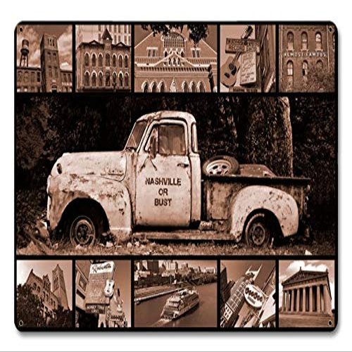 12 X 18 Satin Metal - Sign Nashville Or Bust Truck