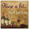 12 X 12 Metal Sign - Wine Better view 1
