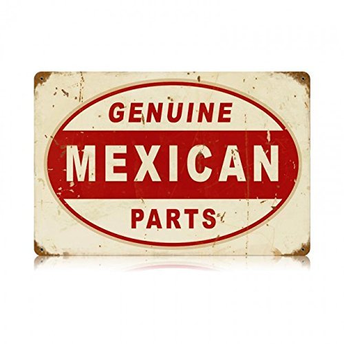 12 X 18 Vintage Metal Sign - Mexican Parts