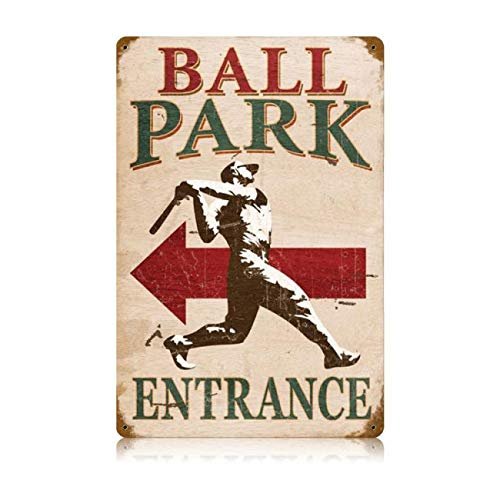 12 X 18 Vintage Metal Sign - Ball Park
