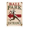 12 X 18 Vintage Metal Sign - Ball Park view 1