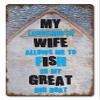 12 X 18 Vintage Metal Sign - My Largemouth Wife view 1