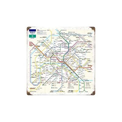 12 X 12 Vintage Metal Sign - Paris Metro