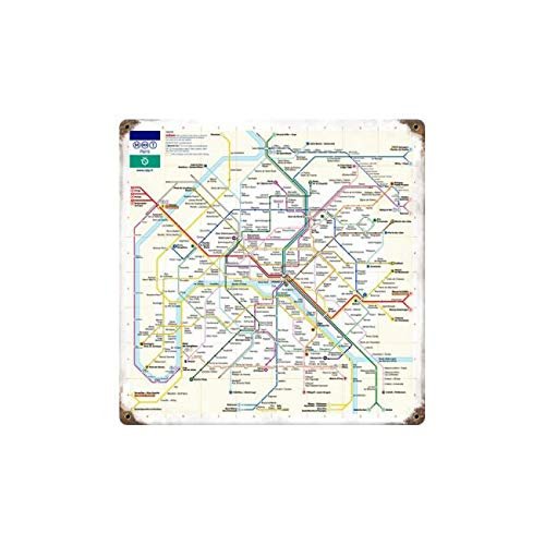 12 X 12 Vintage Metal Sign - Paris Metro