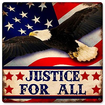 12 X 12 Satin Metal Sign - Justice For All