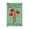 12 X 18 Vintage Metal Sign - Gardens Not Dead/W Wood Frame/W Wood Frame view 1