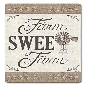 12 X 18 Satin Metal Sign - Farm Sweet Farm