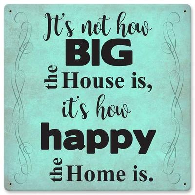 12 X 12 Satin Metal Sign - How Big The House Is