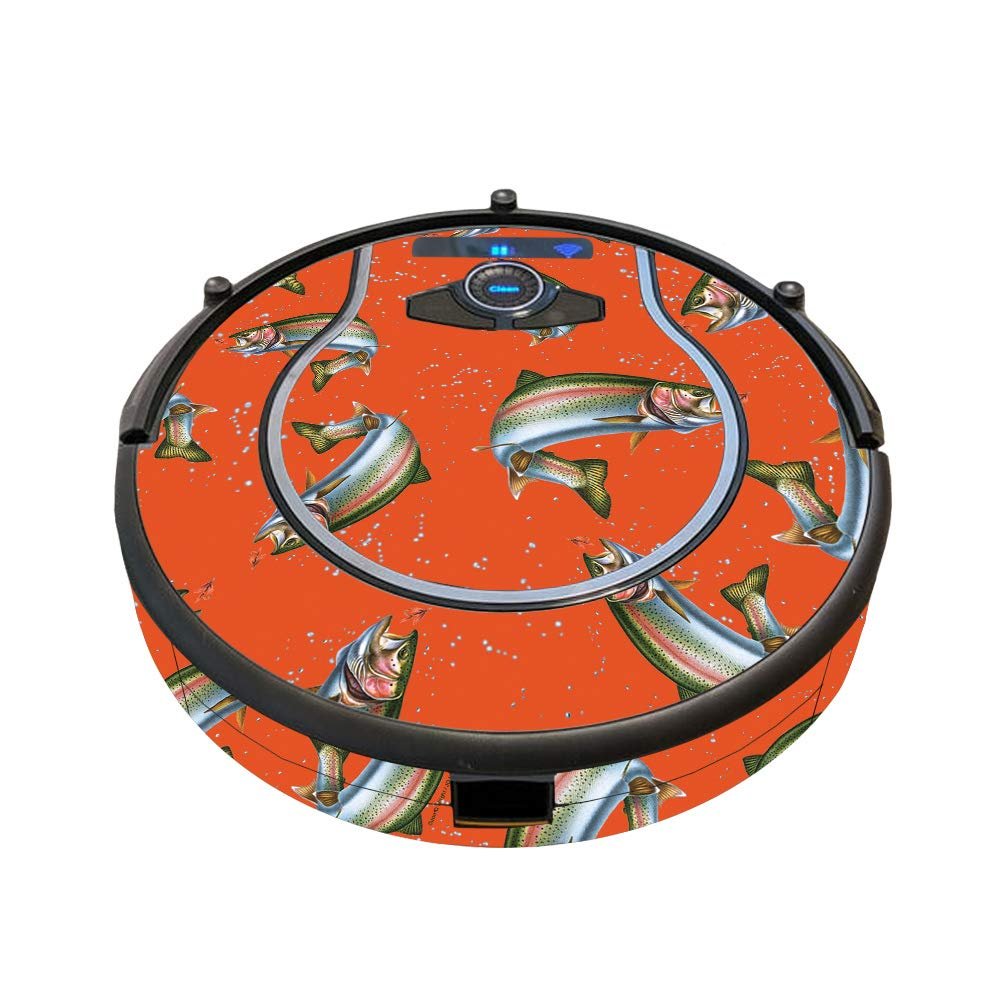 MightySkins Skin Compatible with Shark Ion Robot 750 Vacuum - Trout Collage | Protective, Durable, and Unique Vinyl Decal wrap Cover | Easy to Apply, Remove, and Change Styles | Made in The USA