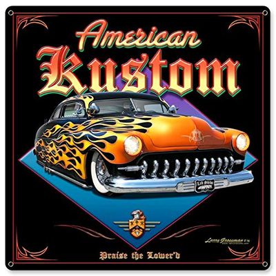12 X 12 Satin Metal Sign American Kustom