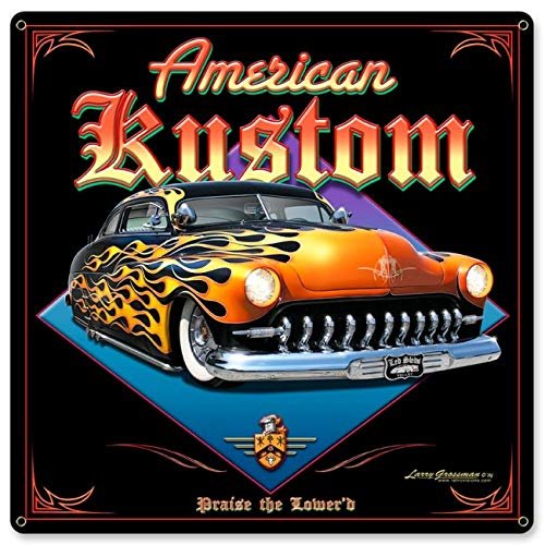 12 X 12 Satin Metal Sign American Kustom