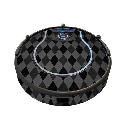 MightySkins Skin Compatible with Shark Ion Robot 750 Vacuum Minimal Coverage - Black Argyle | Protective, Durable, and Unique Vinyl wrap Cover | Easy to Apply, Remove | Made in The USA