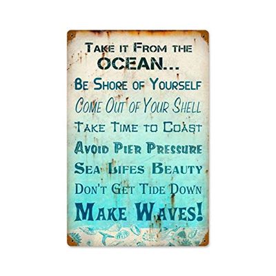 12 X 18 Vintage Metal Sign - Take It from Ocean
