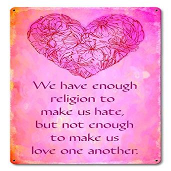 12 X 18 Satin Metal Sign - We Have Enough/W Wood Frame/W Wood Frame