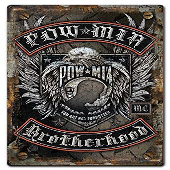 12 X 18 - Metal Sign - Pow Mia Brotherhood