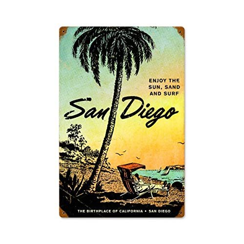 12 X 18 Vintage Metal Sign - San Diego
