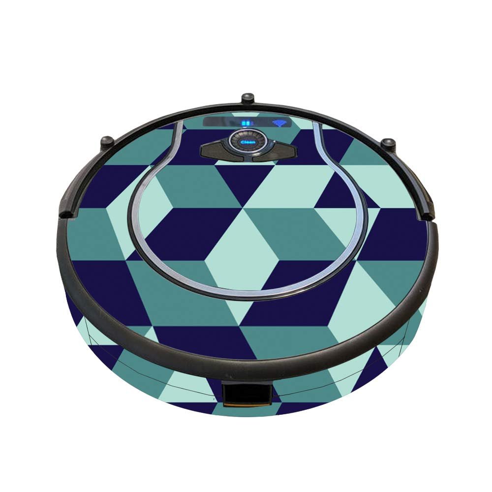 MightySkins Skin Compatible with Shark Ion Robot 750 Vacuum Minimal Coverage - Geo Tile | Protective, Durable, and Unique Vinyl wrap Cover | Easy to Apply, Remove, and Change Styles | Made in The USA