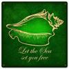 12 X 12 Satin Metal Sign - Let The Sea Set You Free view 1