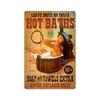 12 X 18 Satin Metal Sign - Hot Baths view 1